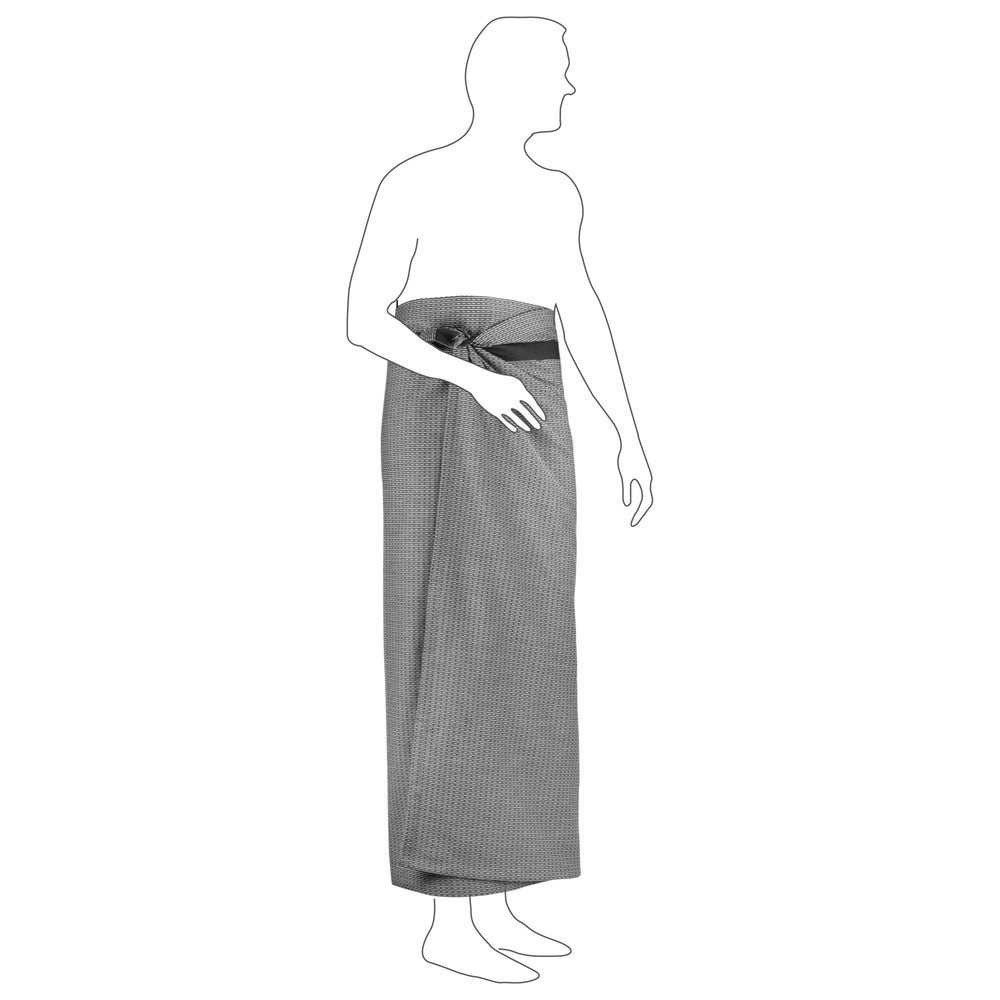 Piqué Wellness badehåndklæde i økologisk bomuld fra The Organic Company, Grey Blue Stone, 165 x 110 cm