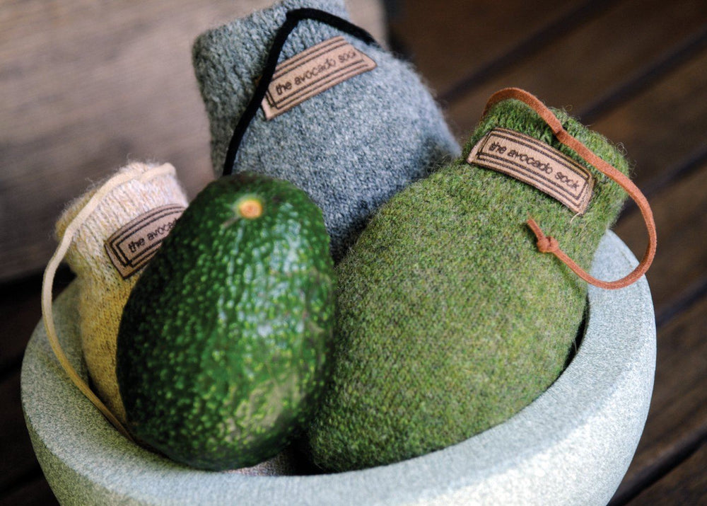 The Avocado Sock i shetlandsuld, Olive – modner din avocado på 24 timer