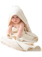 Tekstiler - Babyhåndklæde med hætte økologisk bomuld fra Bo Weevil - Bo Weevil - gågrøn 