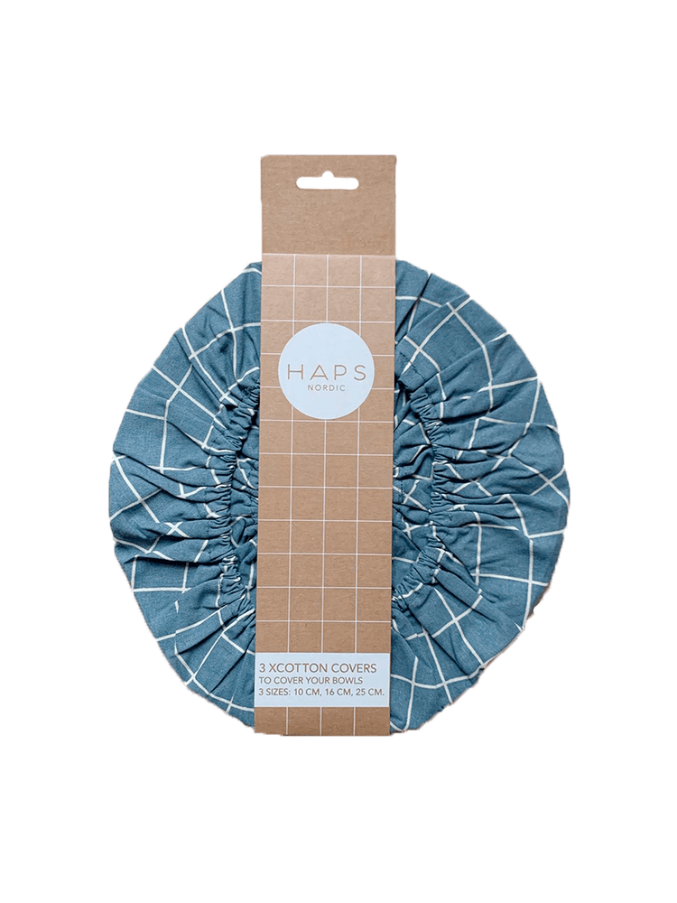 Cotton Covers af økologisk bomuld fra Haps Nordic, tre størrelser, Ocean Check