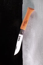 Kniv - Klassisk foldekniv i carbon stål og avnbøg fra Opinel, 10 størrelser - Opinel - gågrøn 