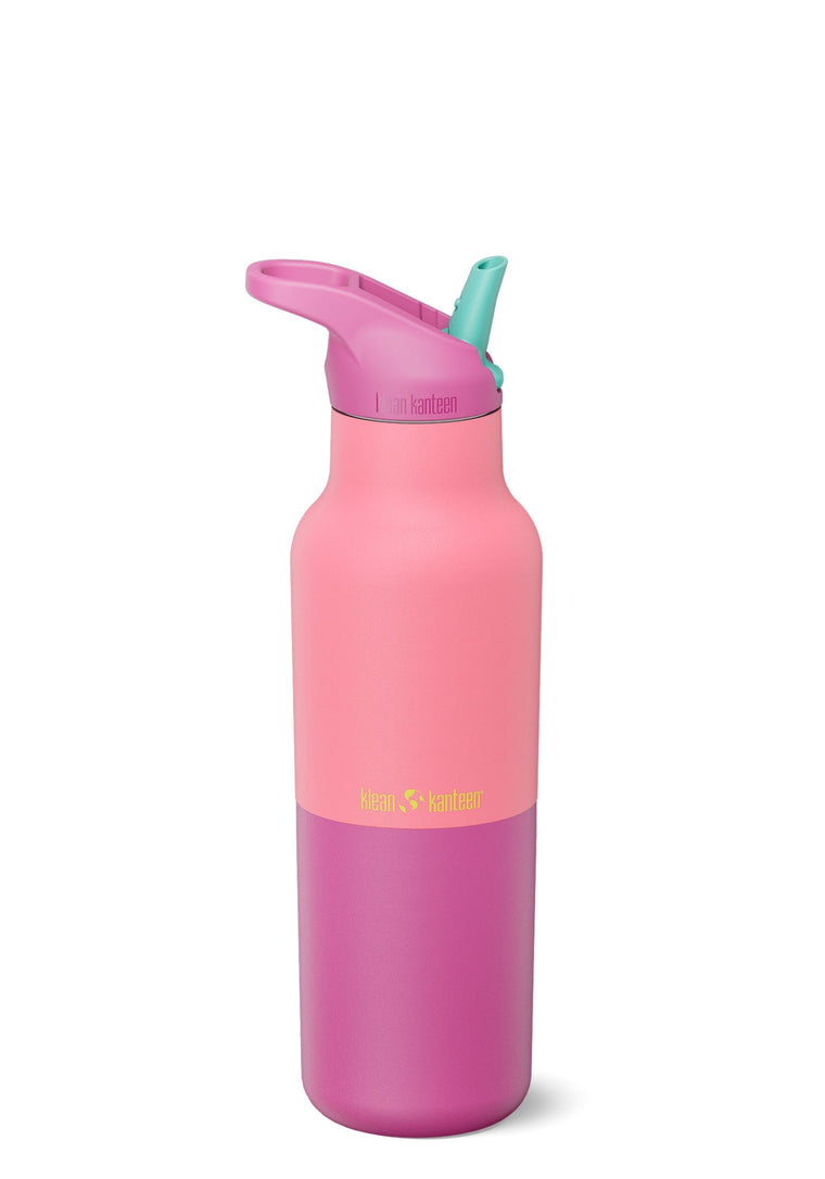 Klean Kanteen Rise Classic isoleret vandflaske i rustfri stål med Flip Seal Sport Cap, Pink Lemonade Kaleidoscope, 473 ml