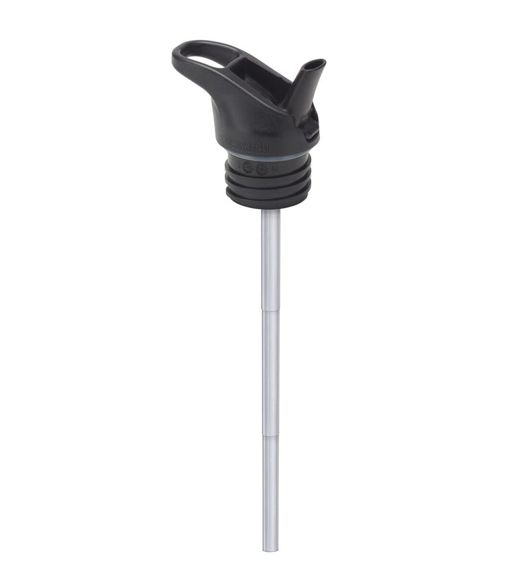 Classic Flip Seal Sport Cap med teleskop sugerør i rustfri stål,  Black
