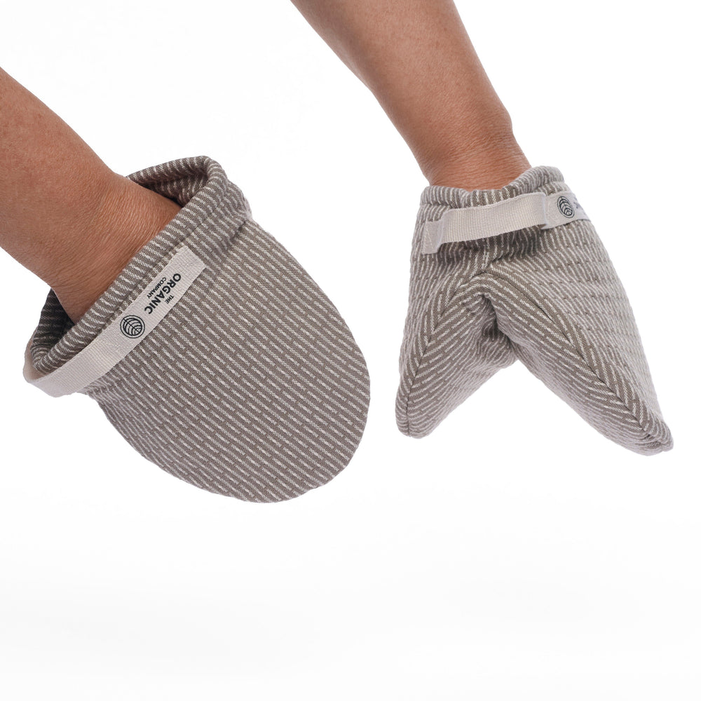 Mini Oven Mitts i økologisk bomuld fra The Organic Company, Clay Stone