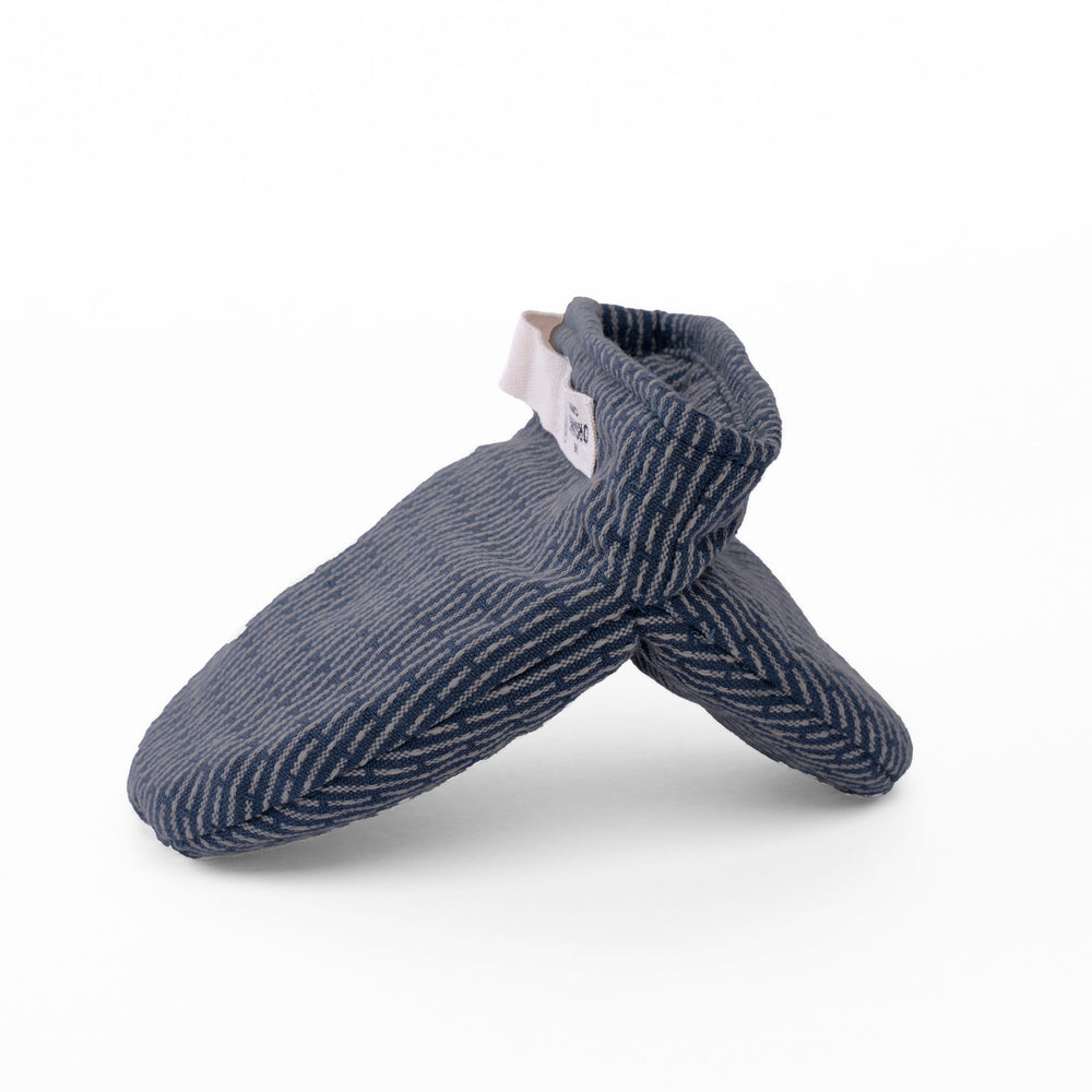 Mini Oven Mitts i økologisk bomuld fra The Organic Company, Dark Blue Stone