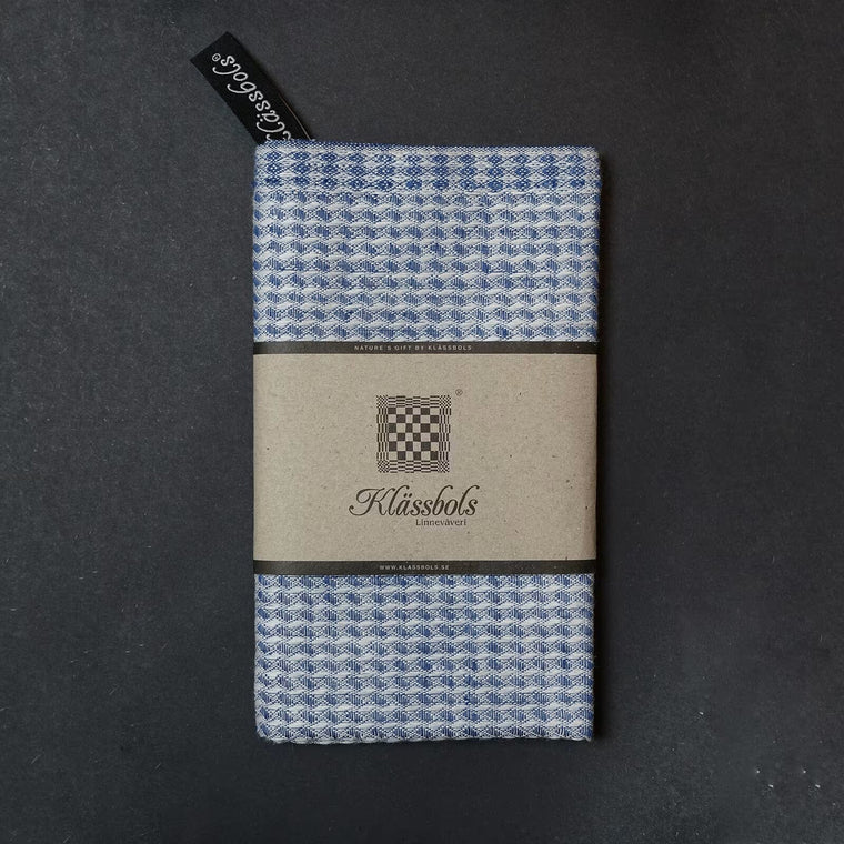 Karklud af 100% hør fra Klässbols Linneväveri, 30 x 30 cm, kornblå