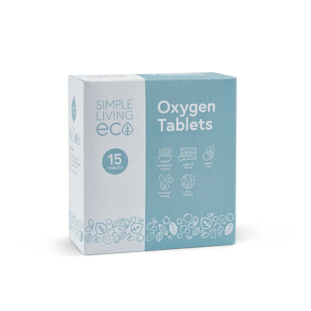 Oxygentabletter fra Simple Living Eco, 15 stk, uparfumeret
