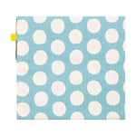Genanvendelig madpose i økologisk bomuld fra Fluf, White Dots/Blue, 18 x 19 cm