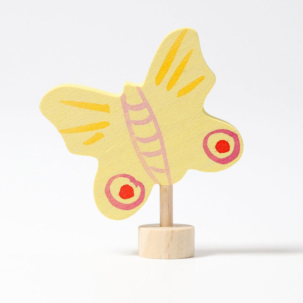 Grimm's figur til fødselsdagsring, sommerfugl, gul