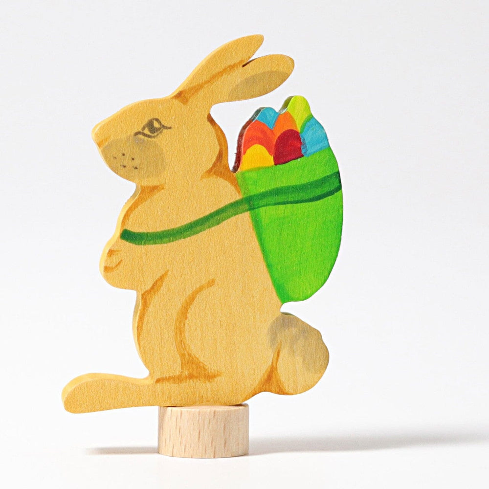 Grimm's figur til fødselsdagsring, kanin med kurv, gul