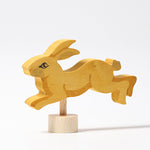 Grimm's figur til fødselsdagsring, kanin i spring, gul
