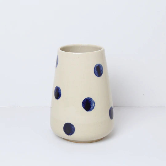 Ø-vase, tiny, fra Bornholms Keramikfabrik, Polka Dot