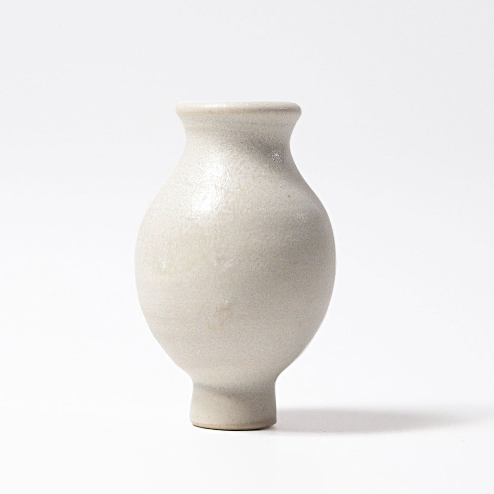 Grimm's figur til fødselsdagsring, håndlavet vase af keramik, hvid