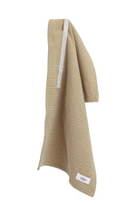 Piqué lille håndklæde i økologisk bomuld fra The Organic Company, Khaki stone, 35 x 60 cm