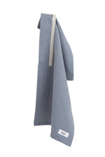 Piqué lille håndklæde i økologisk bomuld fra The Organic Company, Grey blue stone, 35 x 60 cm
