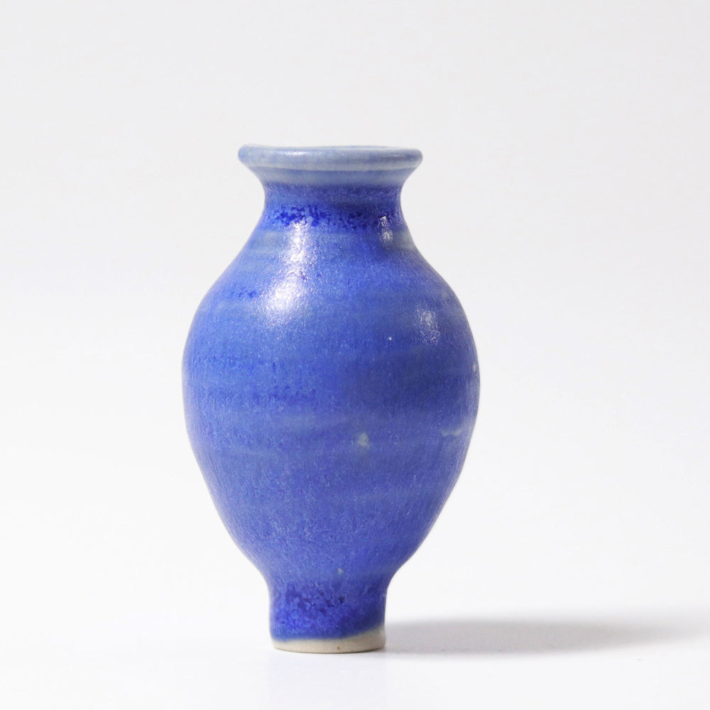 Grimm's figur til fødselsdagsring, håndlavet vase af keramik, blå