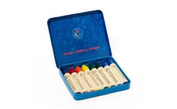 Bivoksfarvestifter fra Stockmar, 8 farver