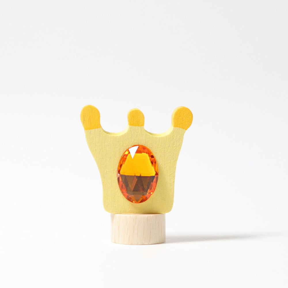 Grimm's figur til fødselsdagsring, krone, gul