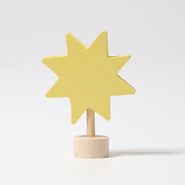 Grimm's figur til fødselsdagsring, stjerne, gul