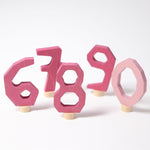 Grimm's figur til fødselsdagsring, dekorative tal, pink, 6-9 + 0