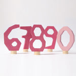 Grimm's figur til fødselsdagsring, dekorative tal, pink, 6-9 + 0