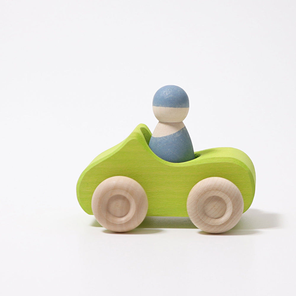 Grimm's legetøjsbil med chauffør af lindetræ, Green