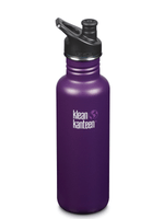 Klean Kanteen Classic vandflaske i rustfri stål med Sport Cap, Winter Plum, 800 ml