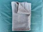 Håndklæde i 100% hør fra Europa, 75x130 cm, Sølv