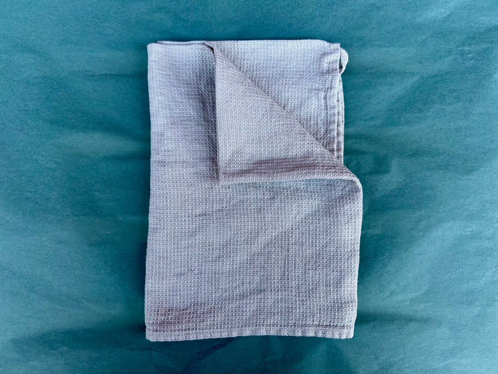 Håndklæde i 100% hør fra Europa, 50x75 cm, Sølv