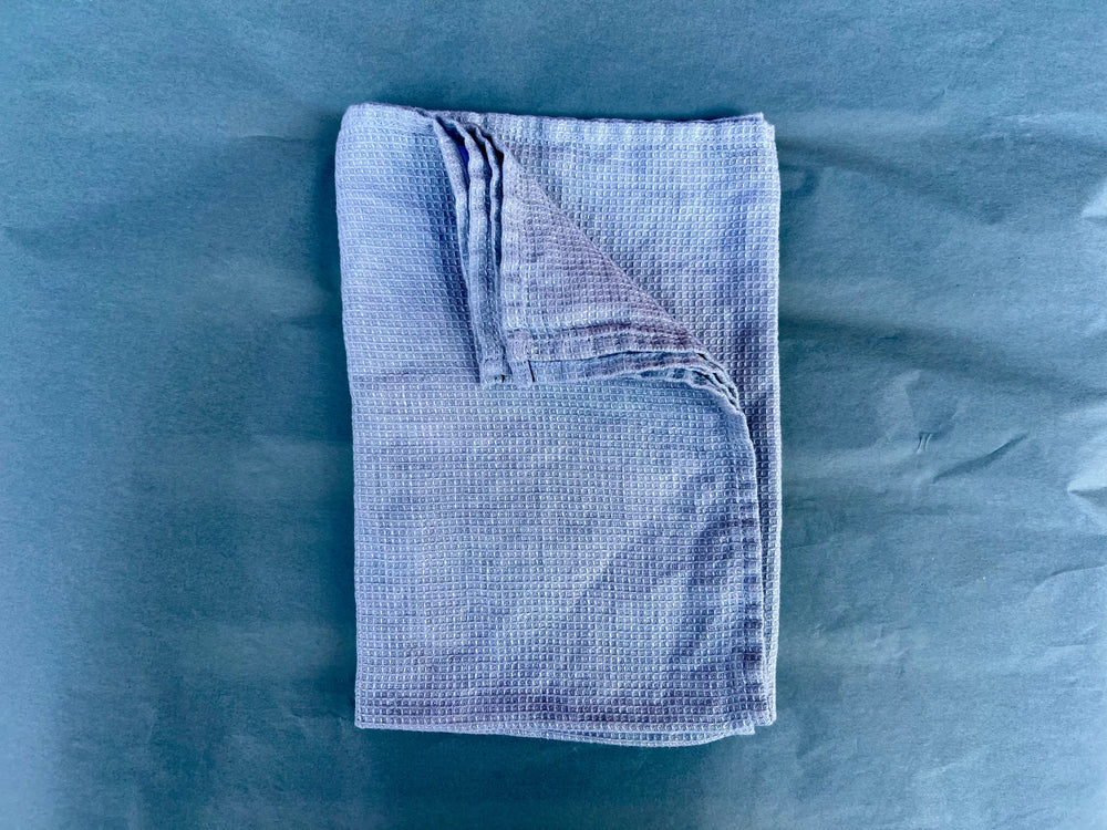 Håndklæde i 100% hør fra Europa, 50x75 cm, Lysblå