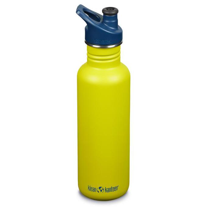 Klean Kanteen Classic vandflaske i rustfri stål med Sport Cap, Green Apple, 800 ml
