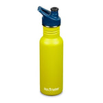 Klean Kanteen Classic Narrow vandflaske i rustfri stål med Sport Cap, Green Apple, 532 ml