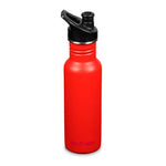 Klean Kanteen Classic Narrow vandflaske i rustfri stål med Sport Cap, Tiger Lily, 532 ml