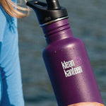 Klean Kanteen Classic vandflaske i rustfri stål med Sport Cap, Purple Potion, 800 ml