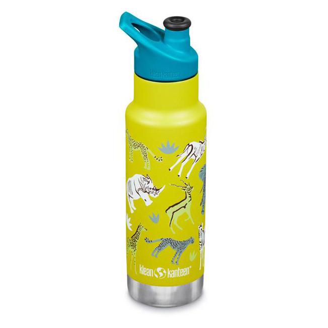 Klean Kanteen Kid Classic termoflaske i rustfri stål med Sport Cap, Safari, 355 ml