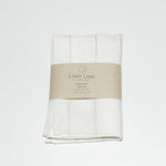 Bageklæde i 100% hør fra Europa, 6o x 60 cm, hvid med naturstriber