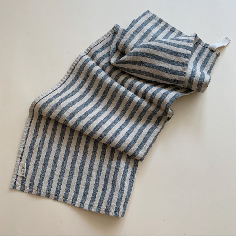 Viskestykke af europæisk hør fra Haps Nordic, Marine striber, Ocean/Nature