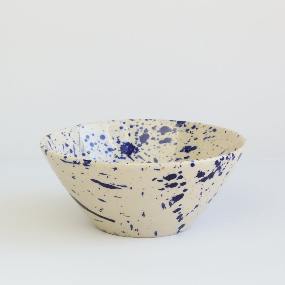 Ø-skål, lille, fra Bornholms Keramikfabrik, Blue Splash
