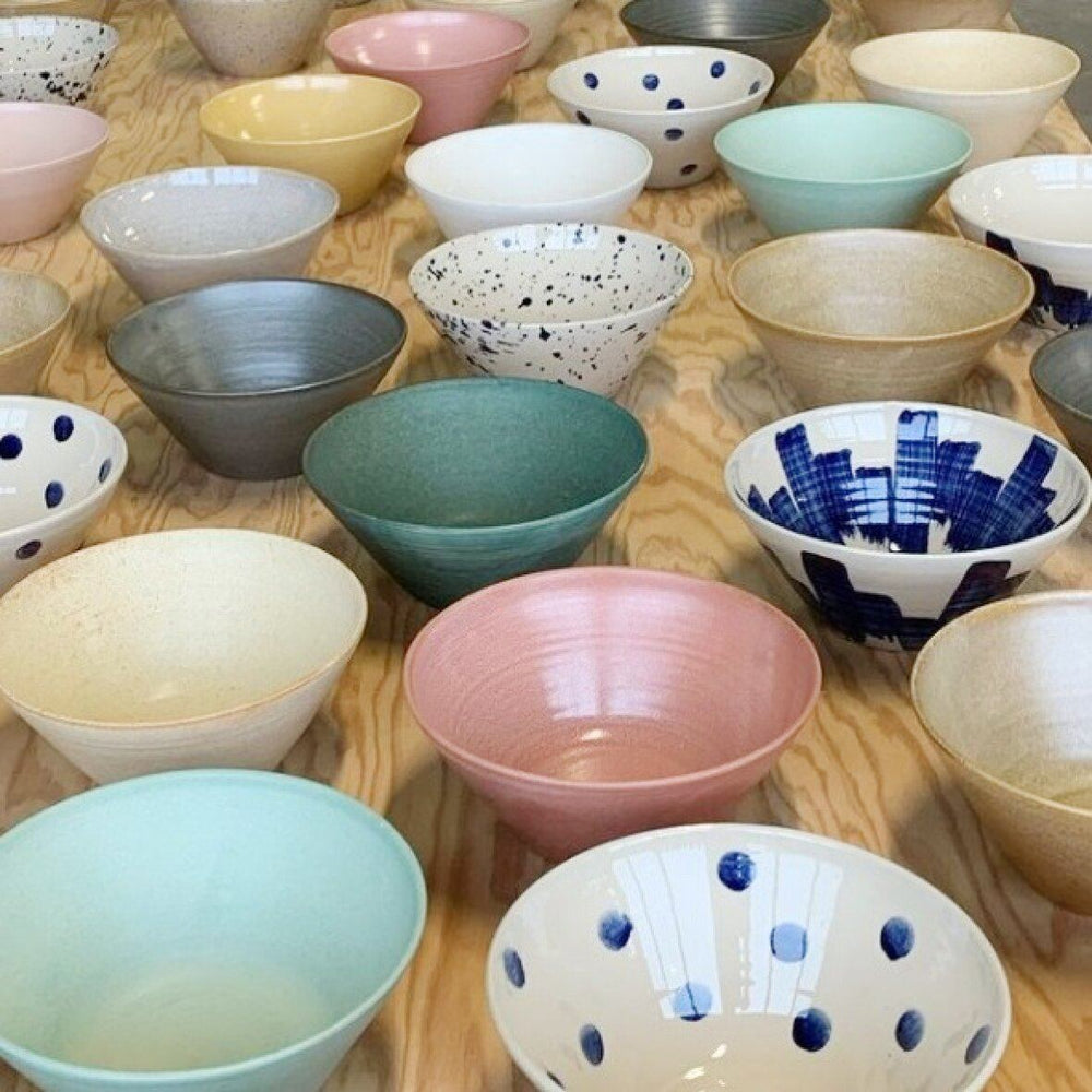 Ø-skål, medium, fra Bornholms Keramikfabrik, Green Ocean