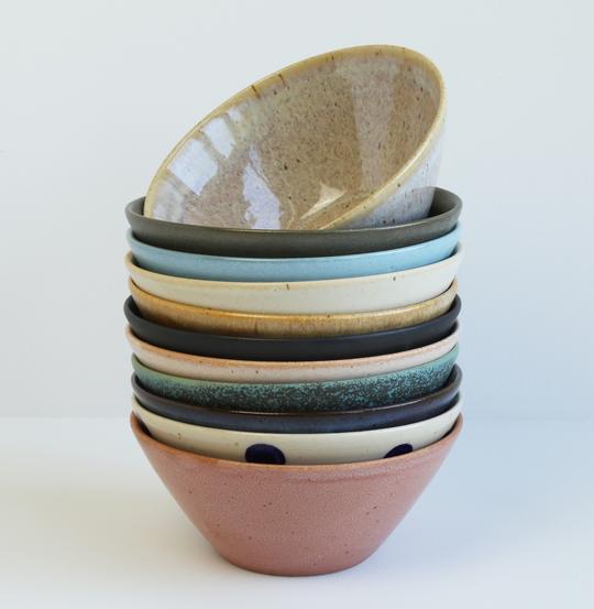 Ø-skål, lille, fra Bornholms Keramikfabrik, Sand