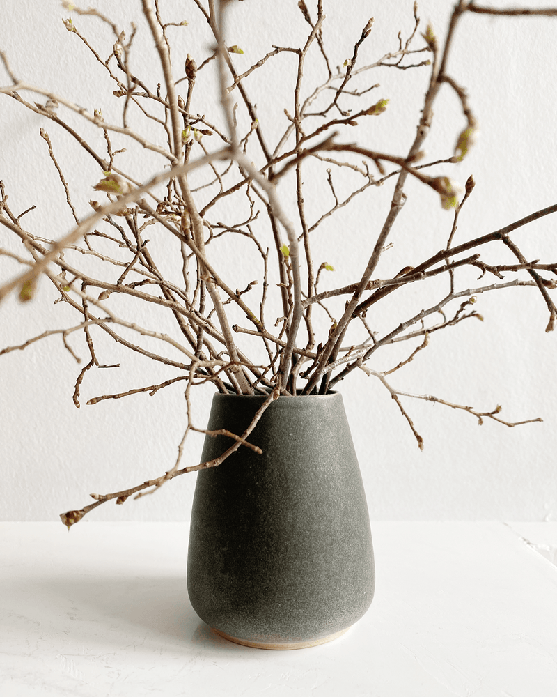 Ø-vase, tiny, fra Bornholms Keramikfabrik, Blue Moss