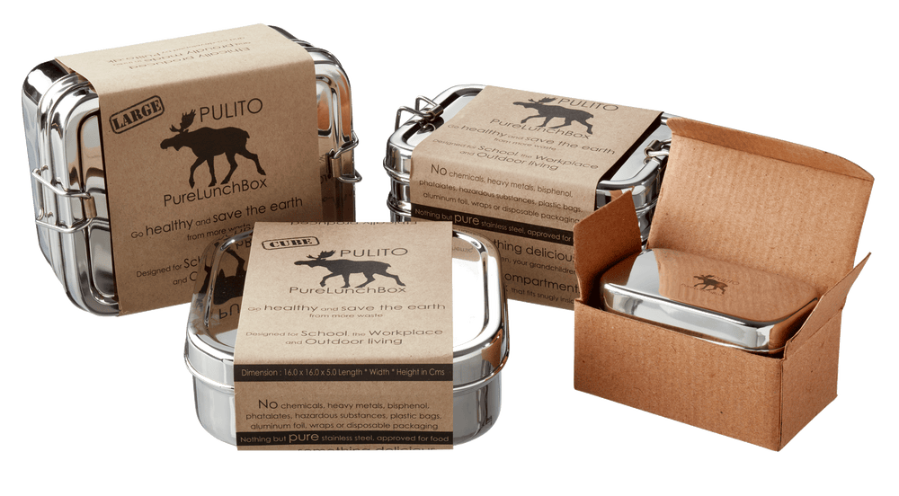 Pure Snackbox lille madkasse i rustfri stål fra Pulito