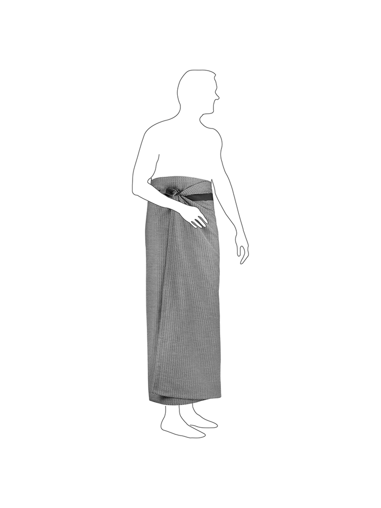 Piqué Wellness badehåndklæde i økologisk bomuld fra The Organic Company, Evening Grey, 165 x 110 cm