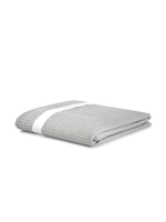 Piqué Wellness badehåndklæde i økologisk bomuld fra The Organic Company, Morning Grey, 165 x 110 cm