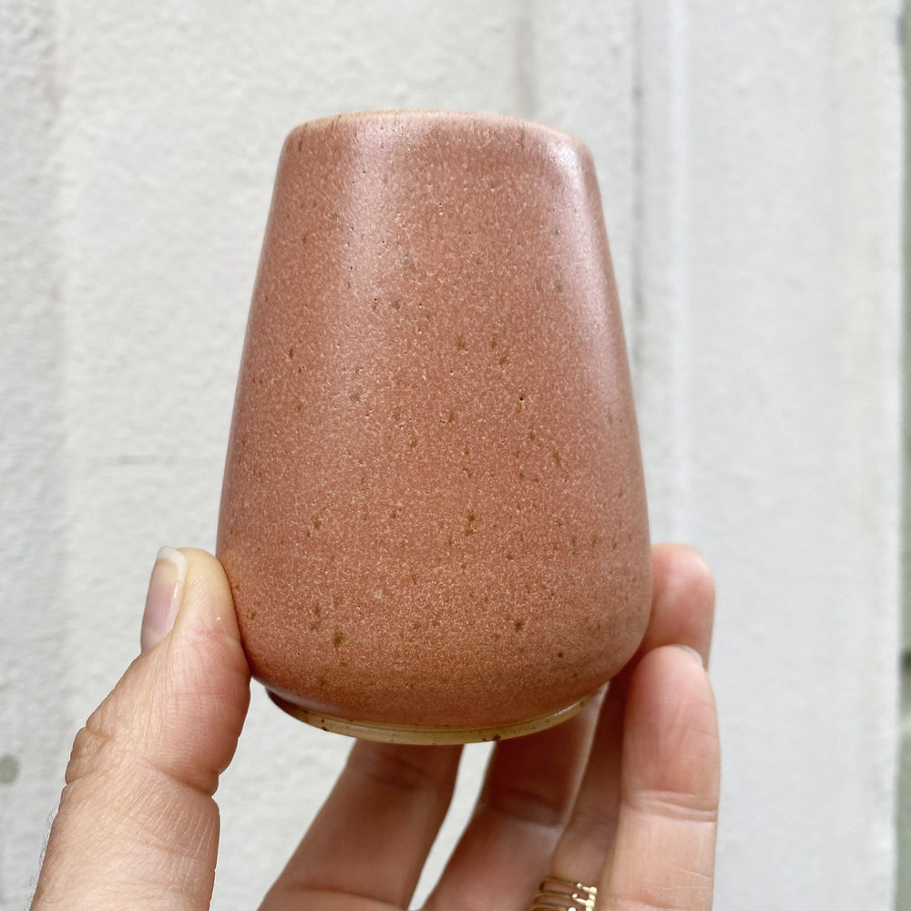 Ø-vase, tiny, fra Bornholms Keramikfabrik, Rhubarb