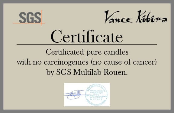 Certificeret rent bloklys fra Vance Kitira, Timber Melon White, 5 x 10 cm