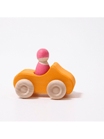 Grimm's legetøjsbil med chauffør af lindetræ, Yellow