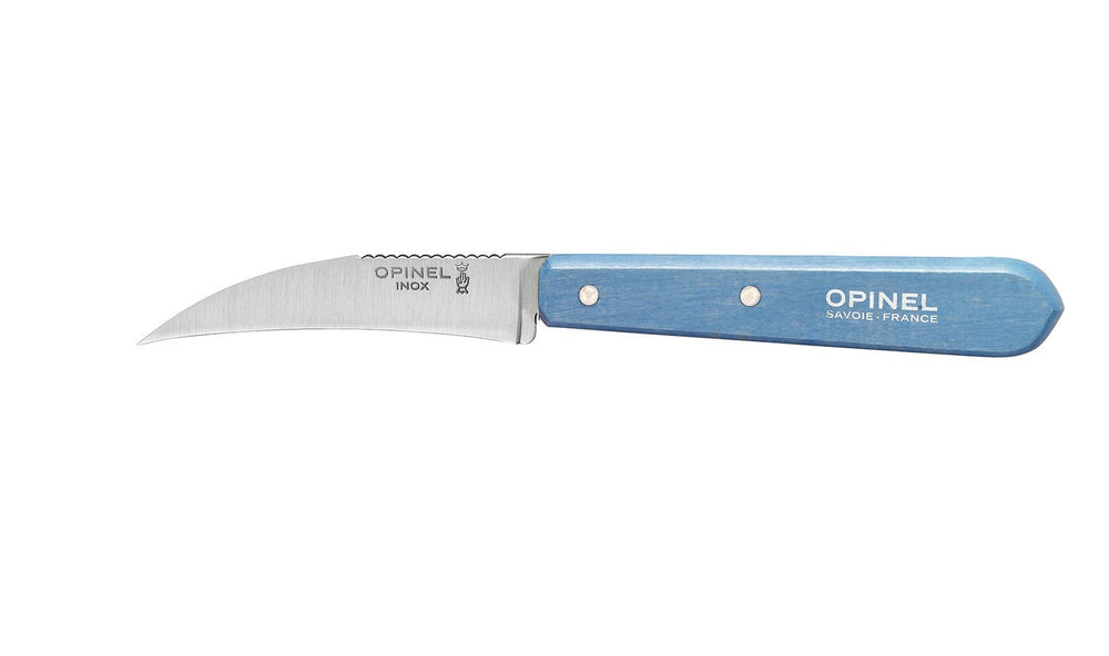 Kniv - Skrællekniv nr. 114 med buet knivblad i avnbøg og rustfri stål fra Opinel, fem farver - Opinel - gågrøn 