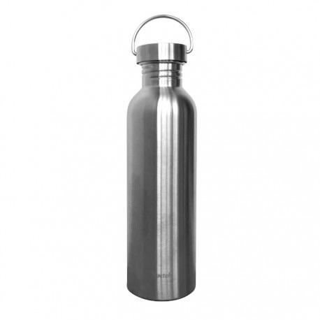 Qwetch plastikfri vandflaske med skruelåg i rustfri stål, 1 L