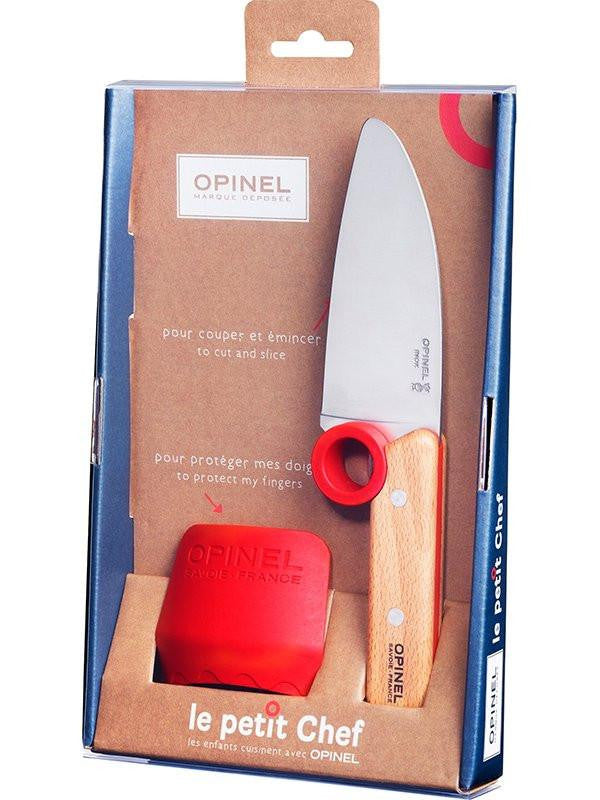 Kniv - Opinel Le Petit Chef kokkekniv med afrundet spids og fingerbeskyttelse til børn - Opinel - gågrøn 